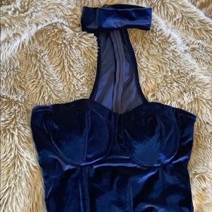 Fashion Nova Blue velvet dress